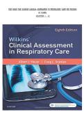 TEST BANK FOR WILKINS CLINICAL ASSESSMENT IN RESPIRATORY CARE 8TH EDITION BY HUBER ALL COMPLETE CHAPTERS 1-21 