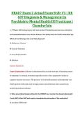 NR607 Exam 2 Actual Exam Style V3 &vert; NR 607 Diagnosis & Management in Psychiatric-Mental Health III Practicum &vert; Chamberlain