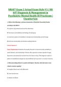 NR607 Exam 2 V1&comma; V2 & V3 &vert; NR 607 Exam 1 Diagnosis & Management in Psychiatric-Mental Health III Practicum &vert; Chamberlain &vert; Complete Exam Bundle with Detailed Verified Answers