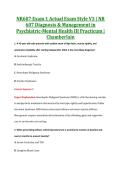 NR607 Exam 1 V1&comma; V2 & V3 &vert; NR 607 Exam 1 Diagnosis & Management in Psychiatric-Mental Health III Practicum &vert; Chamberlain &vert; Complete Exam Bundle with Detailed Verified Answers