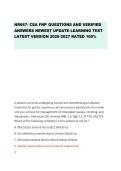 NR667- CEA FNP QUESTIONS AND VERIFIED ANSWERS NEWEST UPDATE LEARNING TEST LATEST VERSION 2026-2027 RATED 100&percnt; 