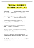 A2L EXAM QUESTIONS &NewLine;AND ANSWERS 2026 - 2027