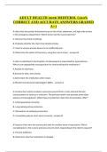 Adult Health &ndash; Midterm Exam Practice Questions and Answers &lpar;2024&rpar;