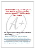 JURI 2990 Exam 3 Study Guide 2026 &vert; Law&comma; Justice & State Complete Exam Prep with Verified Questions and Answers
