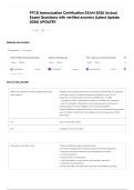 PTCB Immunization Certification EXAM 2026 &lpar;Actual Exam&rpar; Questions with verified Answers &lpar;Latest Update 2026&rpar; UPDATE&excl;&excl;