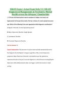 NR605 Exam 1 V1&comma; V2 & V3 &vert; NR 605 Exam 1 Diagnosis & Management in Psychiatric-Mental Health across the Lifespan &vert; Chamberlain &vert; Complete Exam Bundle with Detailed Verified Answers