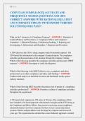 CCEP EXAM COMPLIANCE&vert;&vert; ACCURATE AND FREQUENTLY TESTED QUESTIONS AND 100&percnt; CORRECT ANSWERS WITH RATIONALES