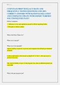CCEP EXAM PREP TEST&vert;&vert; ACCURATE AND FREQUENTLY TESTED QUESTIONS AND 100&percnt; CORRECT ANSWERS WITH RATIONALES