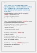 CCEP EXAM&vert;&vert; ACCURATE AND FREQUENTLY TESTED QUESTIONS AND 100&percnt; CORRECT ANSWERS WITH RATIONALES