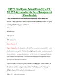 NR572 Final Exam Actual Exam Style V3 &vert; &NewLine;NR 572 Advanced Acute Care Management &NewLine;&vert; Chamberlain