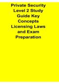 Private Security Level 2 Study Guide Key Concepts Licensing Laws and Exam Preparation 2025&sol; 2026 Complete Security Certification Preparation Material