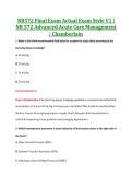 NR572 Final Exam  V1&comma; V2 & V3 &vert; NR 572 Exam 1 Advanced Acute Care Management &vert; Chamberlain &vert; Complete Exam Bundle with Detailed Verified Answers