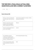 TOP DRIVER IL FINAL EXAM ACTUAL 2026 QUESTIONS AND 100&percnt; CORRECT ANSWERS