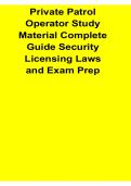 Private Patrol Operator Study Material Complete Guide Security Licensing Laws and Exam Prep 2025&sol; 2026 Complete Security Certification Preparation Material