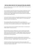 RAPS RAC &lpar;DRUG&rpar; PRACTICE TEST EXAM QUESTIONS AND ANSWERS