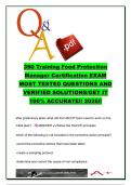 360 Training Food Protection Manager Certification Exam Questions and Answers 2025&ndash;2026 &vert; HACCP&comma; FSMA & Food Safety Practice Test &vert; 35&plus; Exam Questions &vert; Food Protection Certification