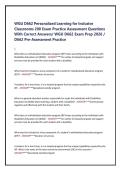 WGU D662 Personalized Learning for Inclusive Classrooms 200 Exam Practice Assessment Questions With Correct Answers