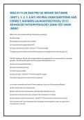 WGU D115 OA AND PRE-OA REVIEW TEST BANK  &lpar;UNIT 2&comma; 3&comma; 4&comma; 5&comma; 6 &7&rpar; 500 REAL EXAM QUESTIONS AND CORRECT ANSWERS
