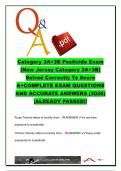 New Jersey Category 3A & 3B Pesticide License Exam Questions and Answers 2026 &vert; 150&plus; Verified Practice Questions &vert; IPM&comma; Turfgrass Management&comma; Pesticide Safety & NJ DEP Regulations