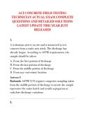 ACI CONCRETE FIELD TESTING &NewLine;TECHNICIAN ACTUAL EXAM COMPLETE &NewLine;QUESTIONS AND DETAILED SOLUTIONS &NewLine;LATEST UPDATE THIS YEAR JUST &NewLine;RELEASED