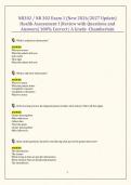NR302 &sol; NR 302 Exam 1 &lpar;New 2026&sol;2027 Update&rpar; Health Assessment I &vert;Review with Questions and Answers&vert; 100&percnt; Correct &vert; A Grade -Chamberlain