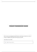 PARAMEDIC FISDAP FINAL QUESTIONS AND CORRECT ANSWERS