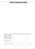 FISDAP PARAMEDIC QUESTIONS AND CORRECT ANSWERS