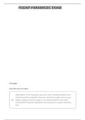 PARAMEDIC FINAL FISDAP EXAM QUESTIONS AND CORRECT ANSWERS