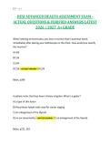 HESI ADVANCED HEALTH ASSESSMENT EXAM -&NewLine;ACTUAL QUESTIONS & VERIFIED ANSWERS LATEST&NewLine;2026 &sol; 2027 A&plus; GRADE