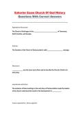 Church of God History Exhorter Exam Questions and Answers Study Guide