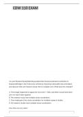 CDW110V SET 2 EXAM QUESTIONS WITH DETAILED VERIFIED ANSWERS 