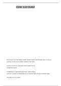 CDW110V QUESTIONS WITH DETAILED VERIFIED ANSWERS ALREADY GRADED A&plus;