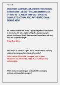 WGU D637 CURRICULUM AND INSTRUCTIONAL &NewLine;STRATEGIES &vert; 0BJECTIVE ASSESSMENT &vert; OA &NewLine;V1 AND V2 &vert; &lbrace;LATEST 2026&sol; 2027 UPDATE&rcub; &NewLine;COMPLETE ACTUAL AND AUTHENTIC EXAM &vert; &NewLine;BRAND NEW&excl; 
