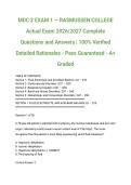 MDC 2 EXAM 1 &mdash; RASMUSSEN COLLEGE Actual Exam 2026&sol;2027 Complete Questions and Answers &vert; 100&percnt; Verified Detailed Rationales - Pass Guaranteed - A&plus; Graded&NewLine;
