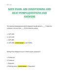 NATE EXAM- AIR CONDITIONING AND&NewLine;HEAT PUMPS&vert;QUESTIONS AND&NewLine;ANSWERS