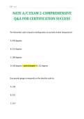 NATE A&sol;C EXAM 2-COMPREHENSIVE&NewLine;Q&A FOR CERTIFICATION SUCCESS