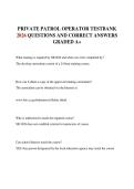 PRIVATE PATROL OPERATOR TESTBANK 2026 QUESTIONS AND CORRECT ANSWERS GRADED A&plus;