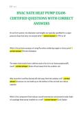 HVAC NATE HEAT PUMP EXAMCERTIFIED QUESTIONS WITH CORRECT&NewLine;ANSWERS