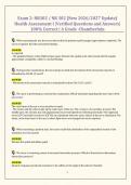 Exam 2&colon; NR302 &sol; NR 302 &lpar;New 2026&sol;2027 Update&rpar; Health Assessment I &vert;Verified Questions and Answers&vert; 100&percnt; Correct &vert; A Grade -Chamberlain