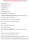 WGU Nutrition D440 Completed Study Guide Questions and Answers