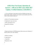 AMLS POST TEST ASSESSMENT QUESTIONS AND ANSWERS COMPLETE EMERGENCY CARE STUDY GUIDE