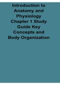 Introduction to Anatomy and Physiology Chapter 1 Study Guide Key Concepts and Body Organization 2025&sol; 2026 Complete Medical Science Preparation Material