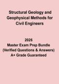 Structural Geology and Geophysical Methods for Civil Engineers &ndash; Study Guide 2026