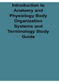  Introduction to Anatomy and Physiology Body Organization Systems and Terminology Study Guide 2025&sol; 2026 Complete Medical Science Preparation Material