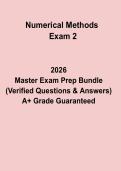 Numerical Methods Exam 2 &ndash; Study Guide & Practice Questions 2026