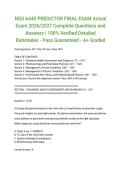 NSG 6440 PREDICTOR FINAL EXAM Actual Exam 2026&sol;2027 Complete Questions and Answers &vert; 100&percnt; Verified Detailed Rationales - Pass Guaranteed - A&plus; Graded