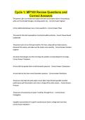 Cycle 1&colon; MP100 Review Questions and Correct Answers