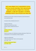 WGU E010 OBJECTIVE ASSESSMENT FINAL &NewLine;ACTUAL EXAM AND PRACTICE QUESTIONS &NewLine;AND SOLUTIONS&vert; CURRENTLY TESTING &NewLine;VERSION &vert; ALREADY GRADED A&plus;&vert;EXPERT &NewLine;VERIFIED FOR GUARANTEED PASS 2026-2027