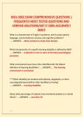 WGU D002 EXAM COMPREHENSIVE QUESTIONS &vert; &NewLine;FREQUENTLY MOST TESTED QUESTIONS AND &NewLine;VERIFIED SOLUTIONS&sol;GET IT 100&percnt; ACCURATE&excl;&excl; &NewLine;2026&excl;&excl; 