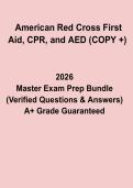 American Red Cross First Aid&comma; CPR&comma; and AED &ndash; Study Guide & Certification Prep 2026